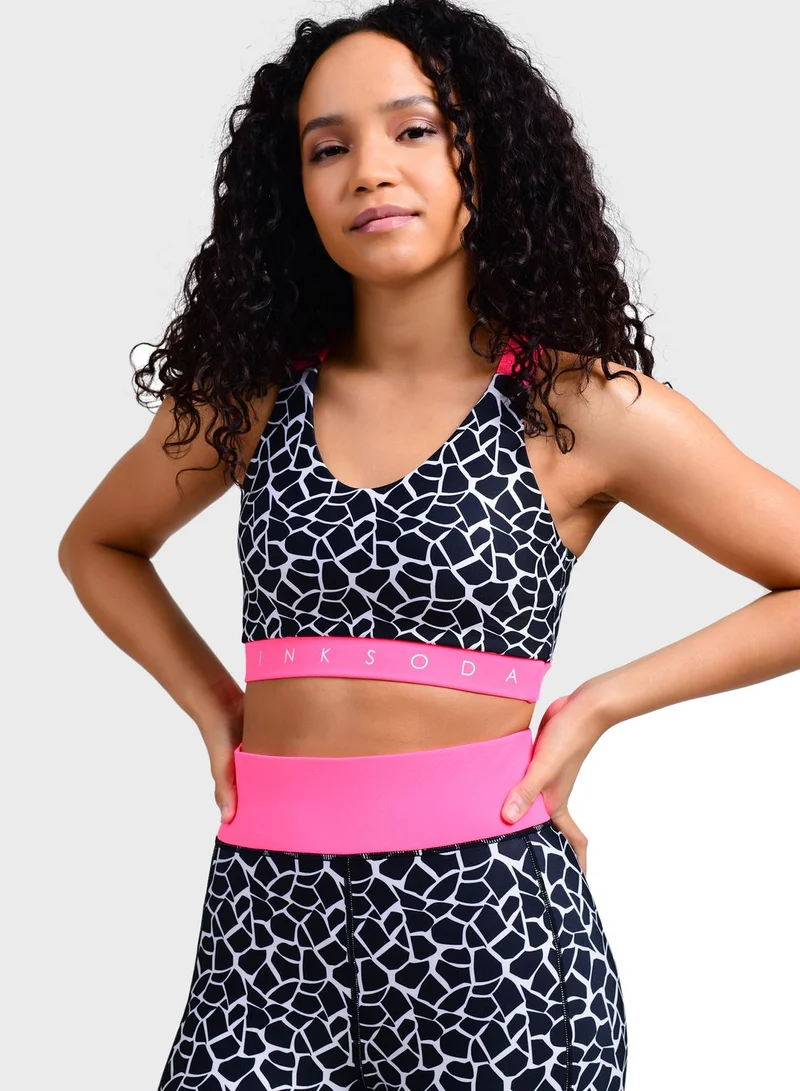 Pink Soda Deco Cross Back Bra