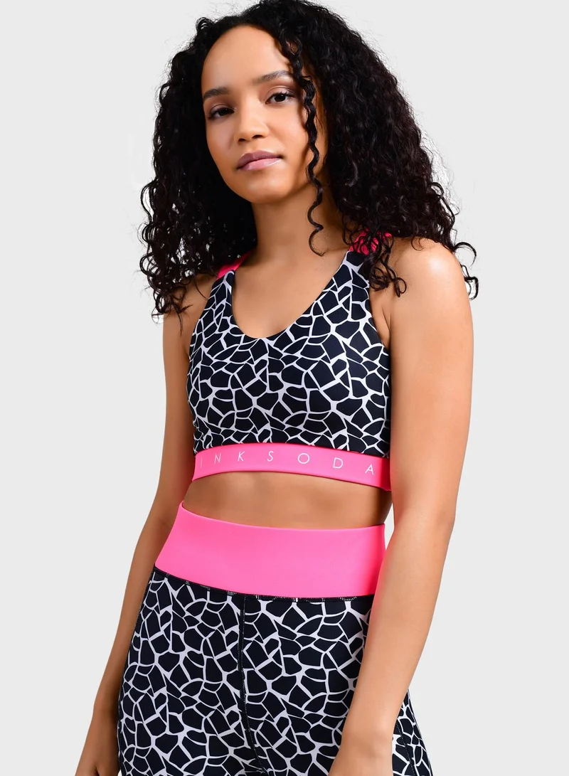 Pink Soda Deco Cross Back Bra