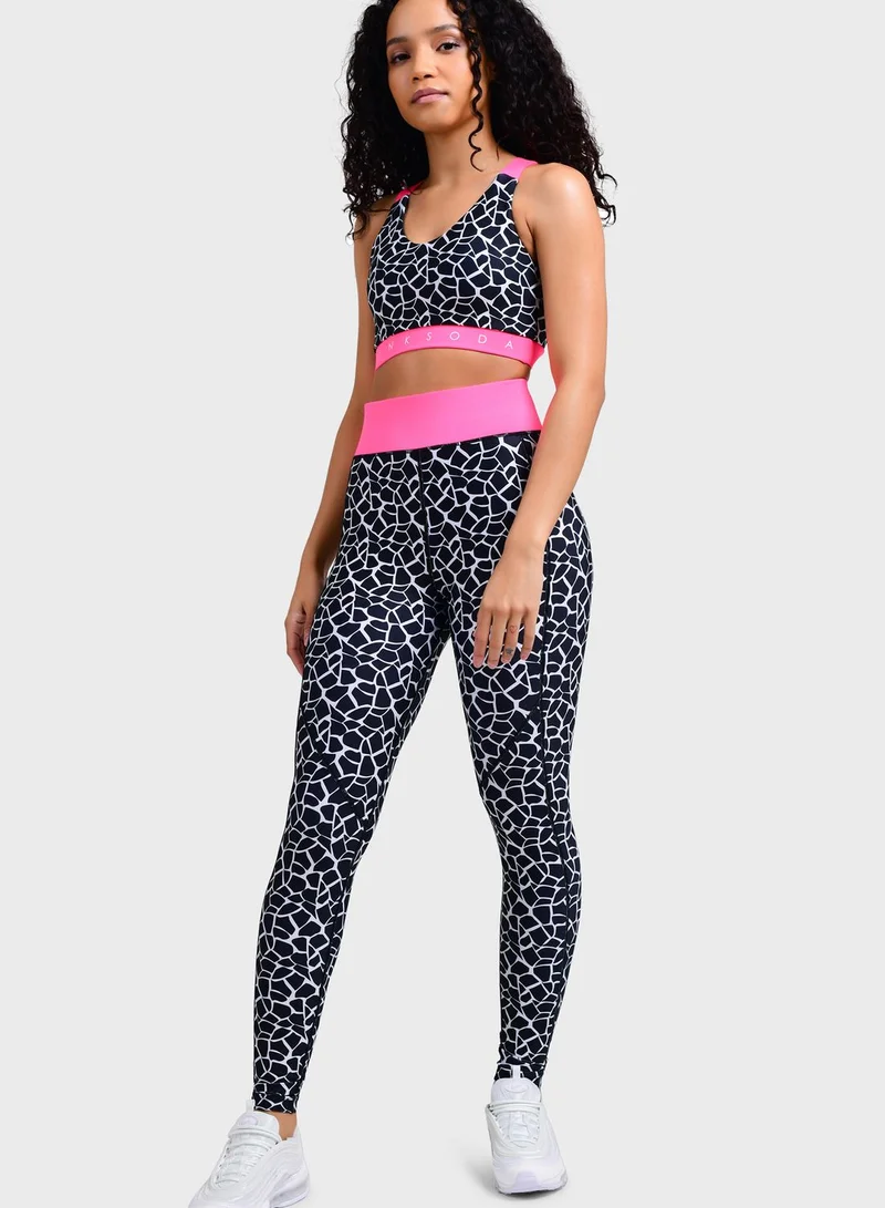 Pink Soda Deco Cross Back Bra