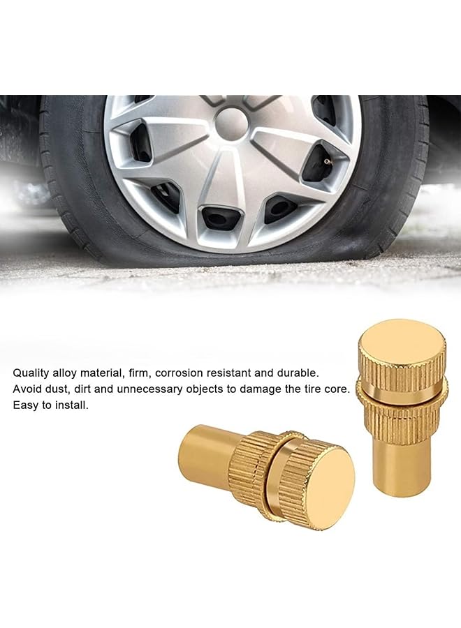 wisfunlly Automatic Tire Deflator,4 Pieces 6-30 Psi Tire Deflator Kit With Valve Caps,Premium Brass Tire Deflator Kit For Jeep, Car, Truck, Motorcycle, And Atv Tires(4 Pack) - Image 4