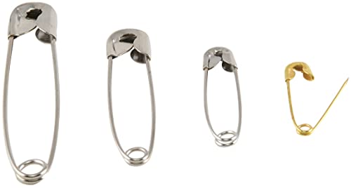 Singer 00225 Assorted Steel and Brass Safety Pins, Multisize, 50-Count - Image 2
