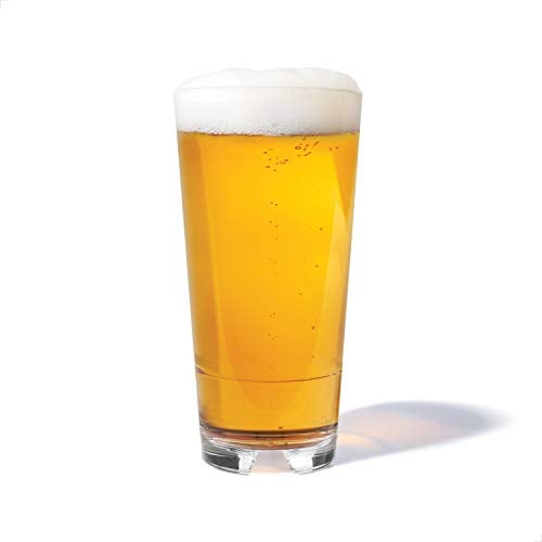TOSSWARE RESERVE 20oz Stacking Cooler, SET OF 4, Premium Quality, Tritan Dishwasher Safe & Heat Resistant Unbreakable Plastic Beer Glasses, Clear - Image 1