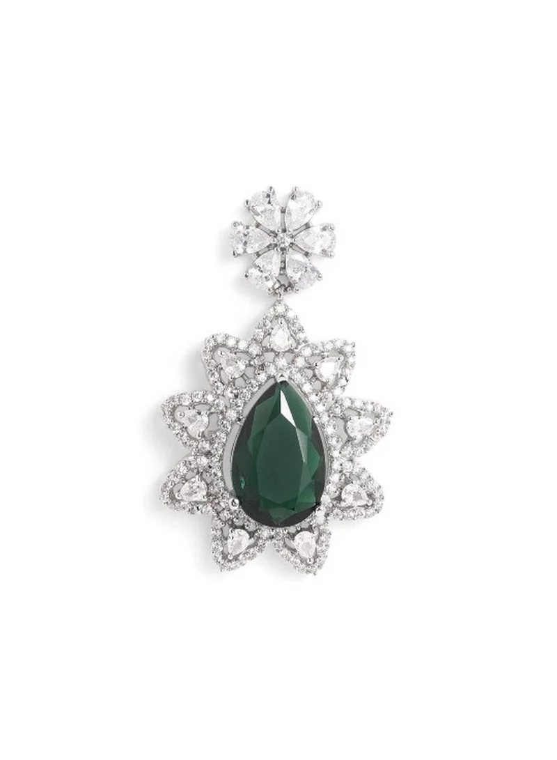 Priyaasi Plated AD Studded Contemporary Royal Elegance Drop Earrings
