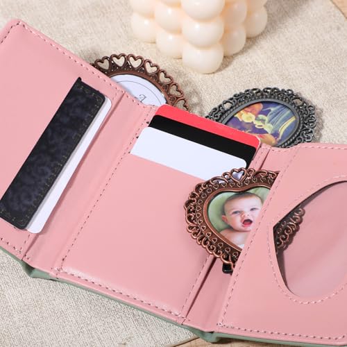 IANFAN 6 Pcs Mini Vintage Picture Frame, One-Inch Size Wallet Picture Frames Tiny Metal Picture Frames Antique Picture Frame for Pictures Paintings Display - Image 5