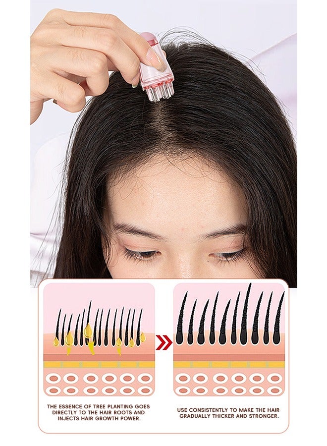 Wanmei Scalp Applicator Comb, Portable Scalp Hair Oil Applicator Bottle, Scalp Massager Brush for Hair Growth and Care (Pink) - Image 4