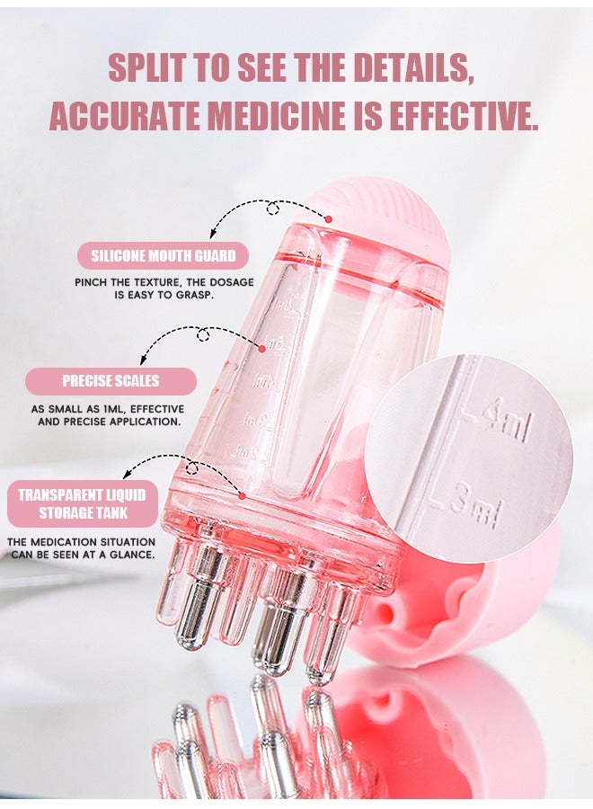 Wanmei Scalp Applicator Comb, Portable Scalp Hair Oil Applicator Bottle, Scalp Massager Brush for Hair Growth and Care (Pink) - Image 2