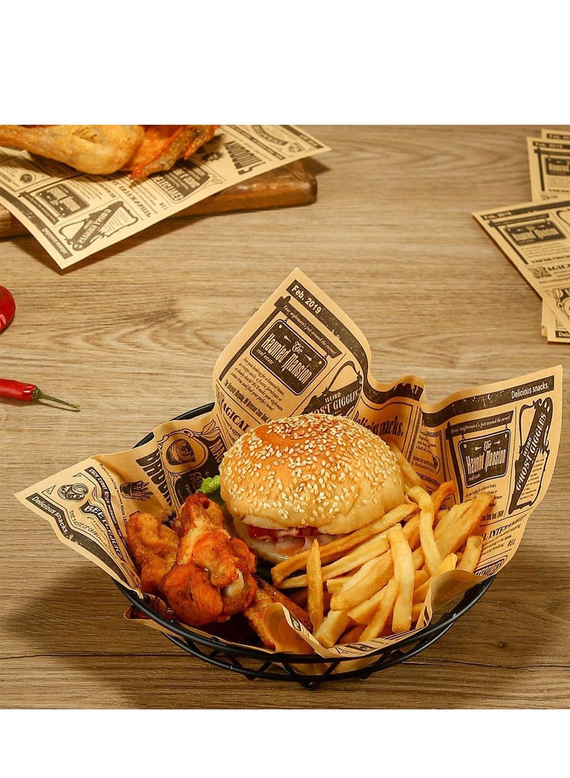 200 Pcs Parchment Paper, Wax Paper Sheets Sandwich Wrapping Paper, Square Baking Parchments Wrapping Tissue, Greaseproof Non-Stick Packaging Paper for Picnic, Party, Restaurants - Image 5