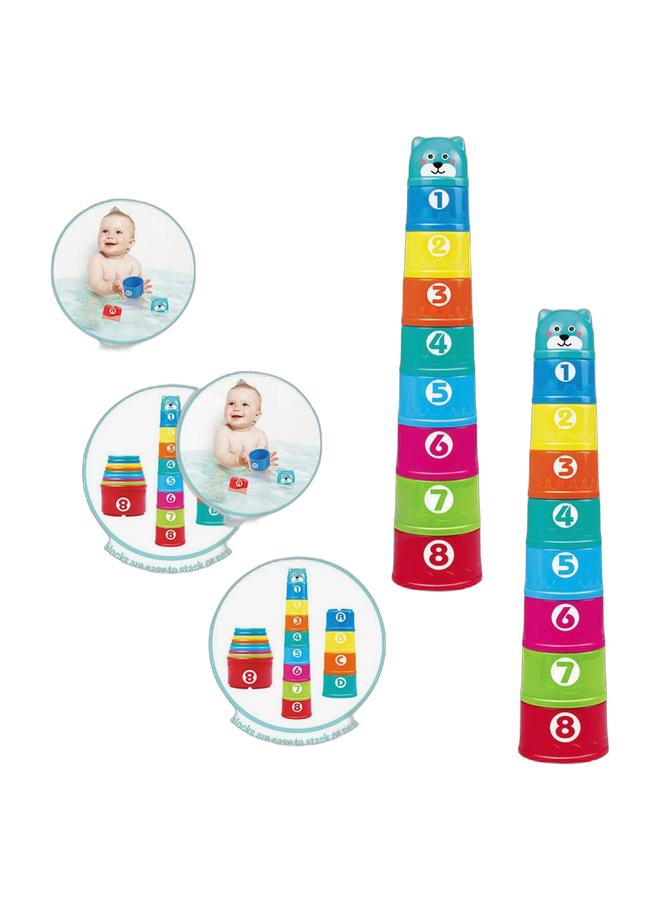 Baby love 2 PCS Stacking Cups Toys for Toddlers, Baby Toys Stacking Cups & Soft Blocks Teething Toy for Babies Educational or Bath Fun - Image 1