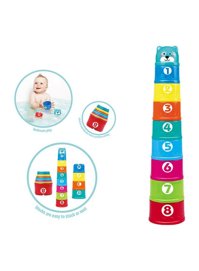 Baby love 2 PCS Stacking Cups Toys for Toddlers, Baby Toys Stacking Cups & Soft Blocks Teething Toy for Babies Educational or Bath Fun - Image 2