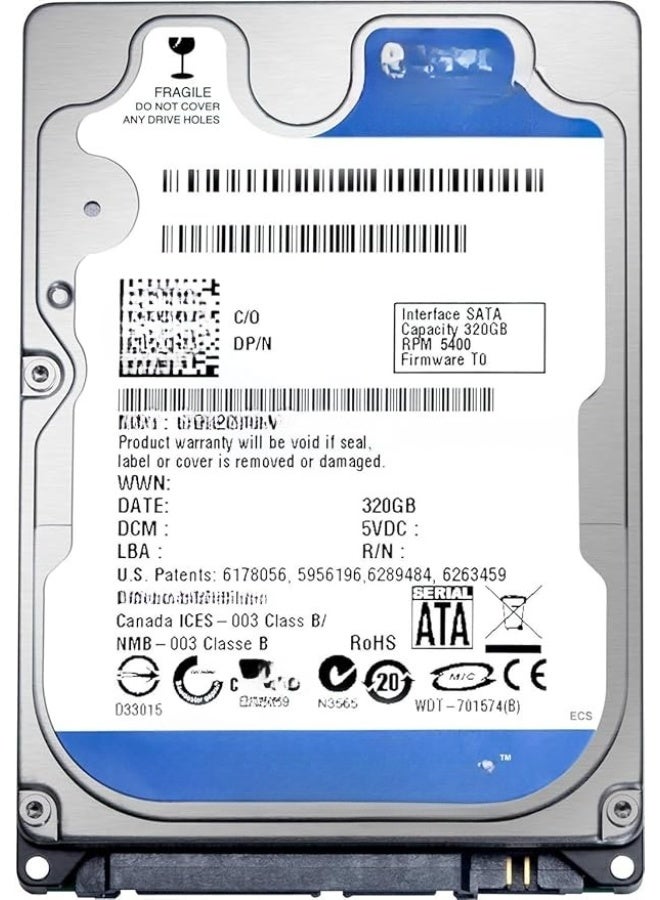 قرص صلب داخلي 500 جيجابايت مقاس 2.5 بوصة بسرعة 5400 دورة في الدقيقة وذاكرة مؤقتة 8 ميجابايت للاب توب - Image 1