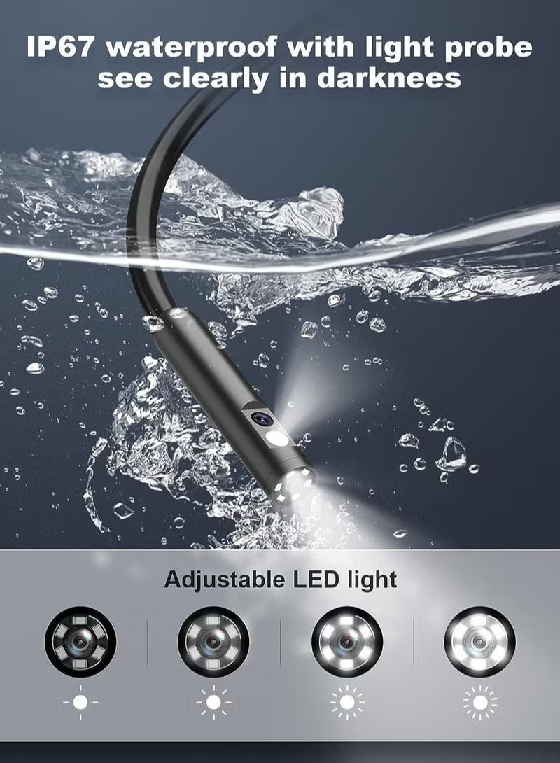 Daxiongmao Dual Lens Endoscope Camera with 4.3" Screen, 16.5FT IP67 Waterproof Flexible Borescope, HD Industrial Sewer/Plumbing/Auto Inspection Camera with LED Lights – Ideal Gadget Gift for Men/Dad/Husband - Image 5