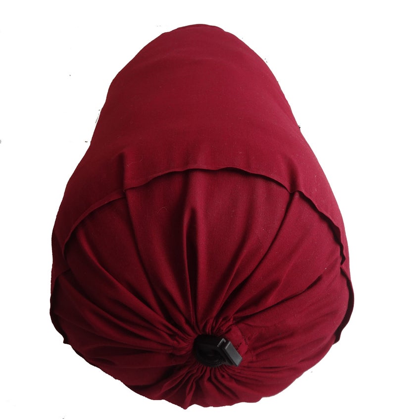 Saffron Burgundy Bolster Cover - Set of 2 Covers - Round Bolster Cover for Sofa Deevan Couch Cotton 9" Diameter x 24" Long (22 cm Diameter x 60 cm Long) Removable Cover - Image 1