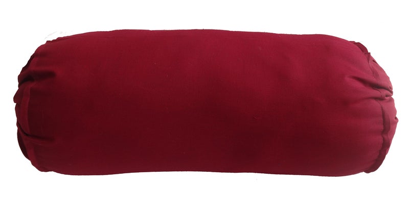 Saffron Burgundy Bolster Cover - Set of 2 Covers - Round Bolster Cover for Sofa Deevan Couch Cotton 9" Diameter x 24" Long (22 cm Diameter x 60 cm Long) Removable Cover - Image 3