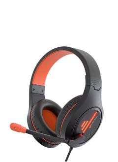 Meetion Meetion Stereo Gaming Headset with Mic Black Orange Lightweight Backlit - HP021, Black  - Image 4