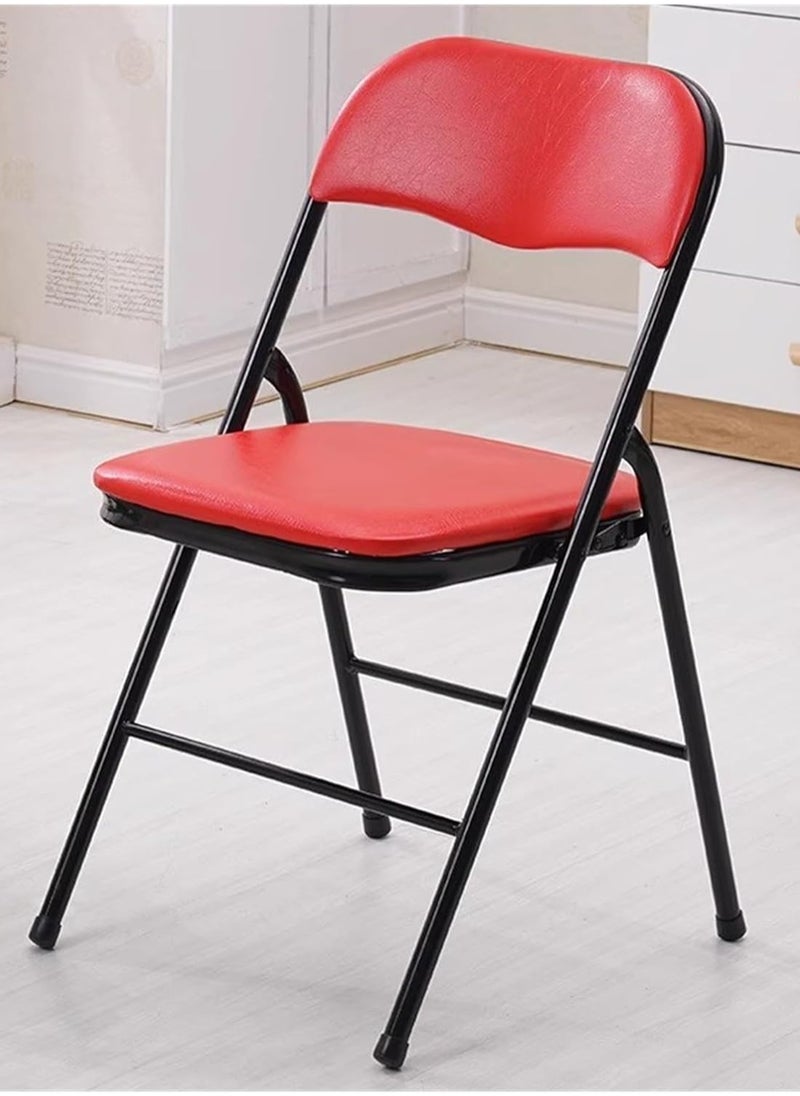 Ayda - Folding Chair with Padded Seats Multi-functional Portable Chair for Home Dining Office and Outdoor Red - Image 1
