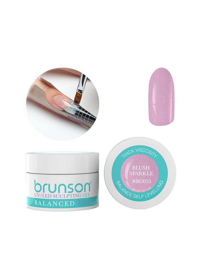 جل بناء كاموفلاژ مجسم مستوى متوازن جل يو في نظام جل أظافر مجسم بلش سباركل Bg053 - 30 مل