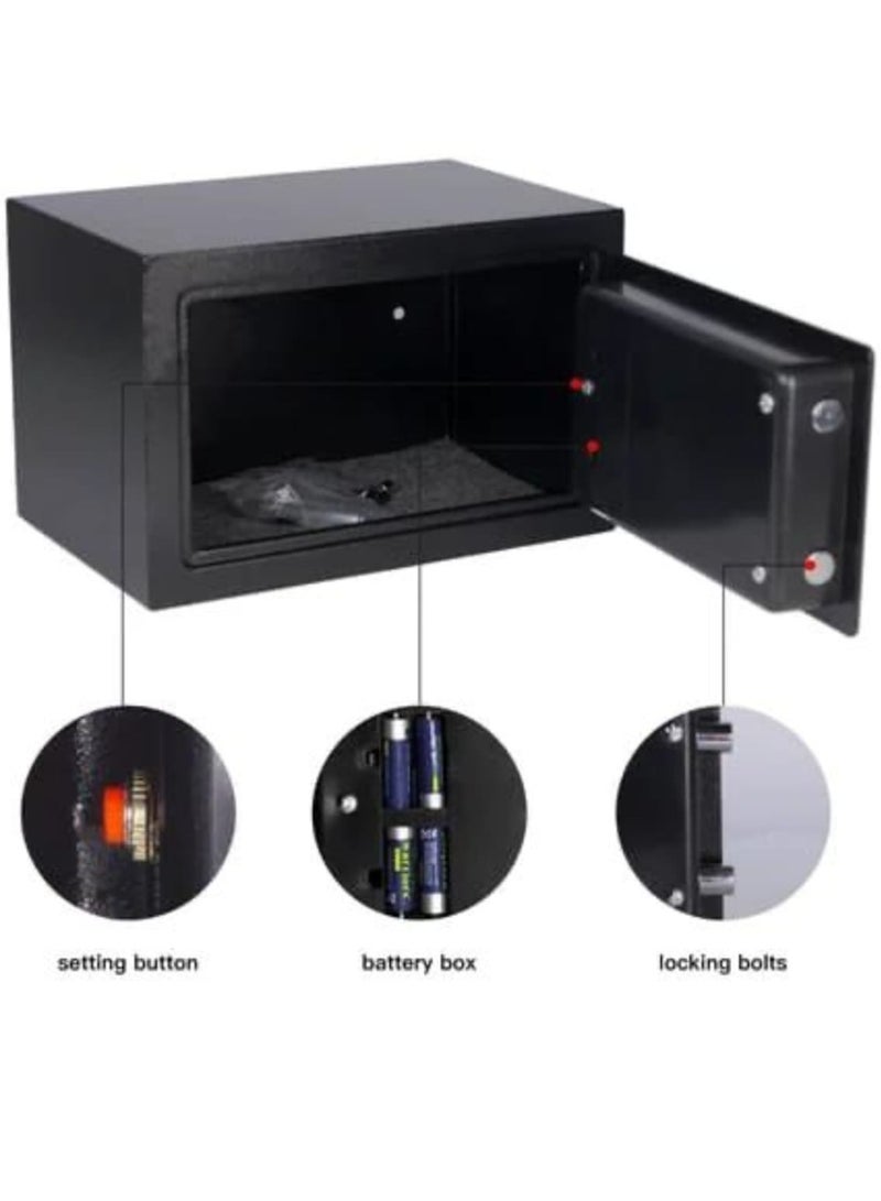 Generic Black Metal Electronic Safe 30cm - Digital Security Safe with Keypad Lock for Home, Office, Hotel  - Image 5