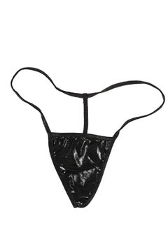 Women Solid Leather Low Waist G String Convertible Under Wear pants.