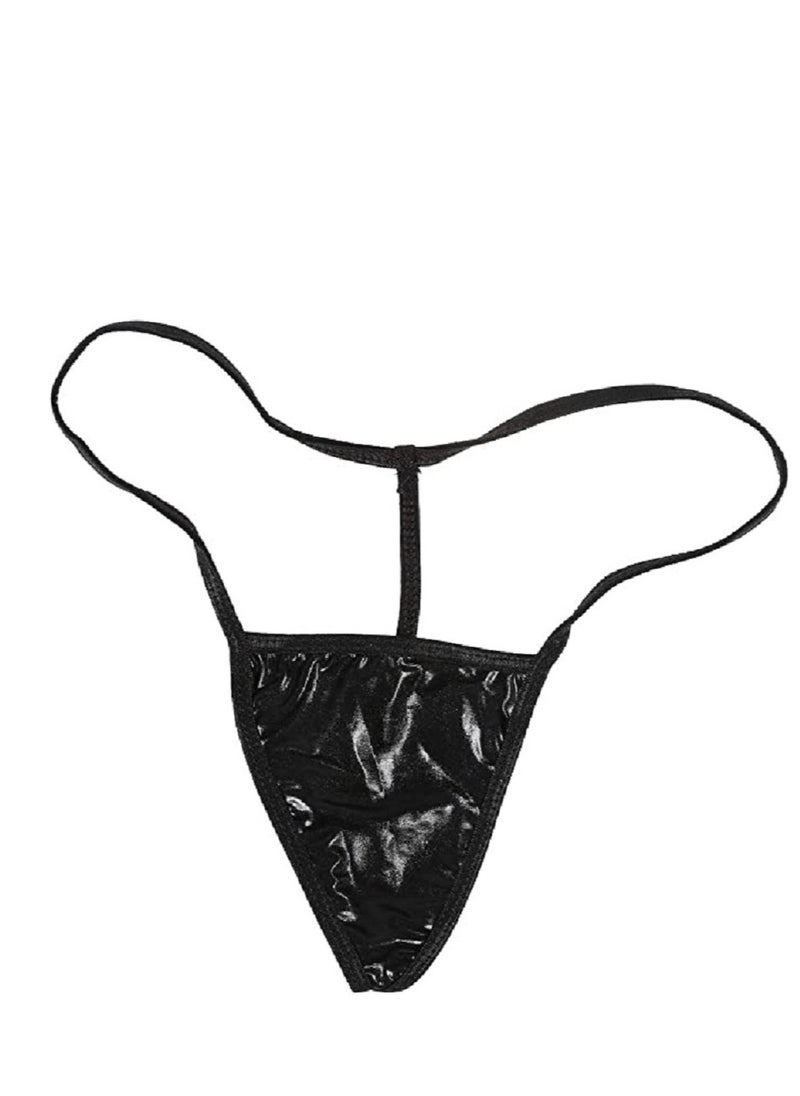 Generic - Women Solid Leather Low Waist G String Convertible Under Wear pants. - Image 1