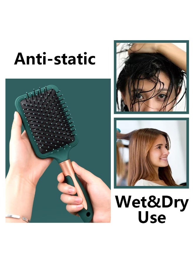 4 Pcs Hair Brush Set,Anti Static Massage Oval Comb,Detangling Brush Round Hair Brush Vent Hair Brush,Flexible Soft Pin Bristles for Long Thick Curly Wavy Dry Damaged Hair - Image 3