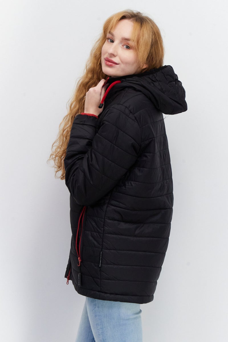 Alfa Romeo Women Full Zip Long Sleeves Windbreaker Jacket, Black - Image 4