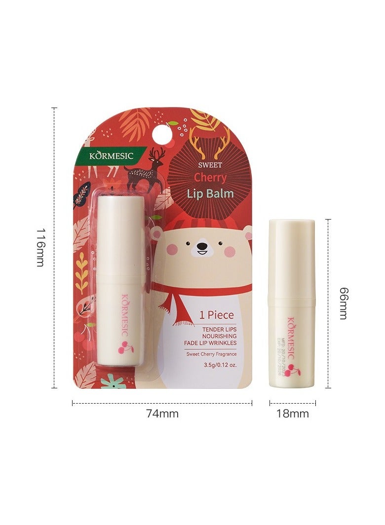 Kormesic 3-in-1 Lip Balm Set - Rose, Sweet Cherry, Vanilla 3.5g, Nourishing & Moisturizing - Image 3