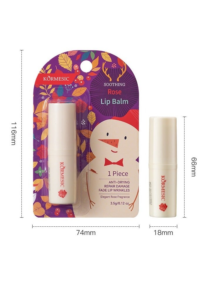 Kormesic 3-in-1 Lip Balm Set - Rose, Sweet Cherry, Vanilla 3.5g, Nourishing & Moisturizing - Image 4
