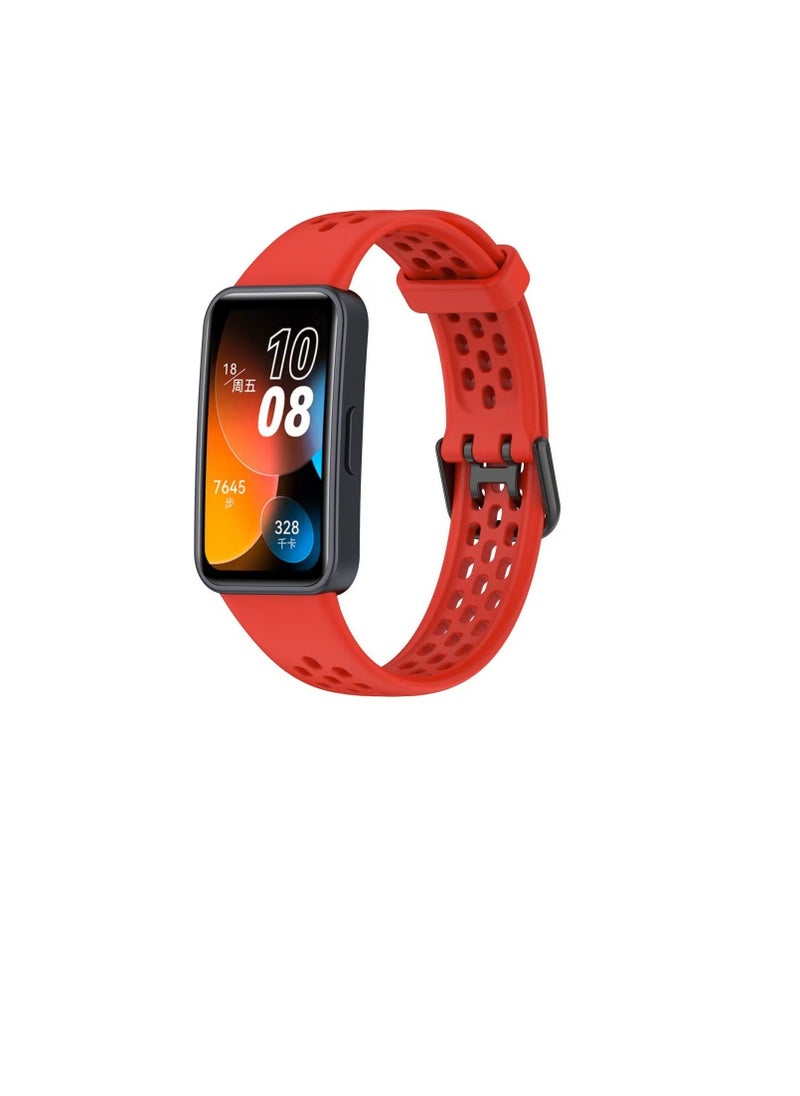 Generic Generic Smart Watch Silicone Replacement Strap For Huawei Honor Band 8 (Red) 