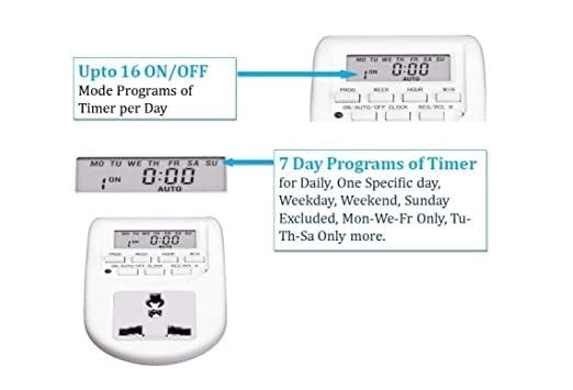 Maxwell 230V 24x7 Energy Saving Socket PlugType Digital Programmable Timer - Image 2