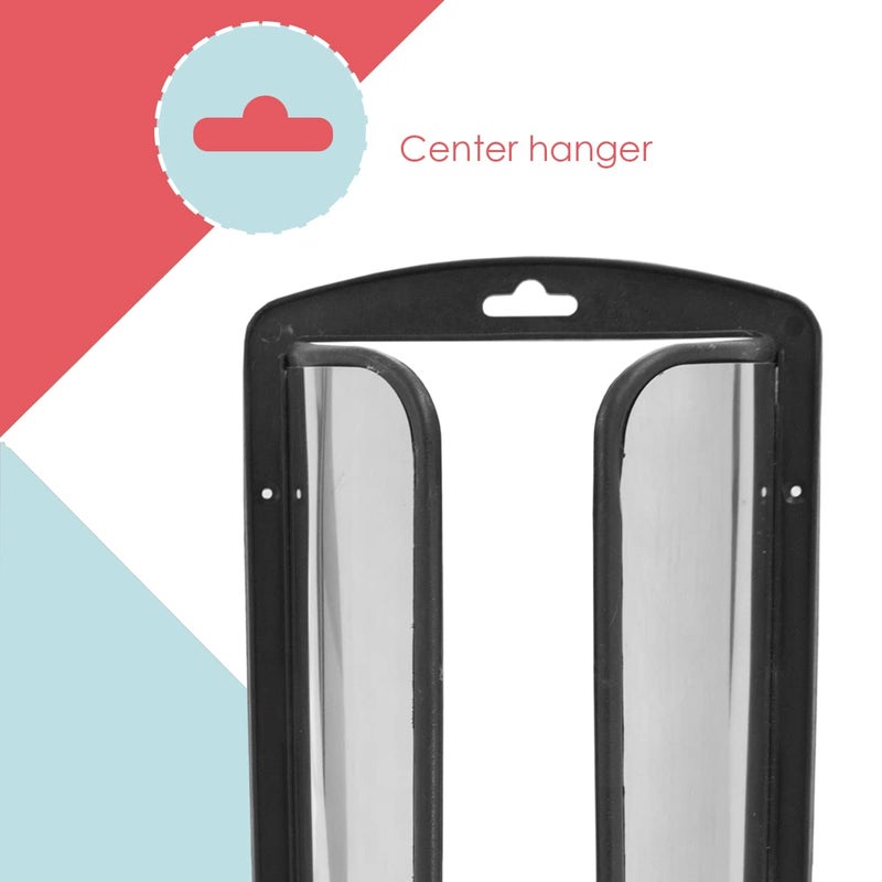 Home Basics Kitchen Plastic Bag Organizer (Single Pack) Silver, By Home Basics | Metal and Plastic Baggie Organizer | Wall-Mounted Bag Dispenser For Plastic Bags | Installation Hardware Included - Image 3