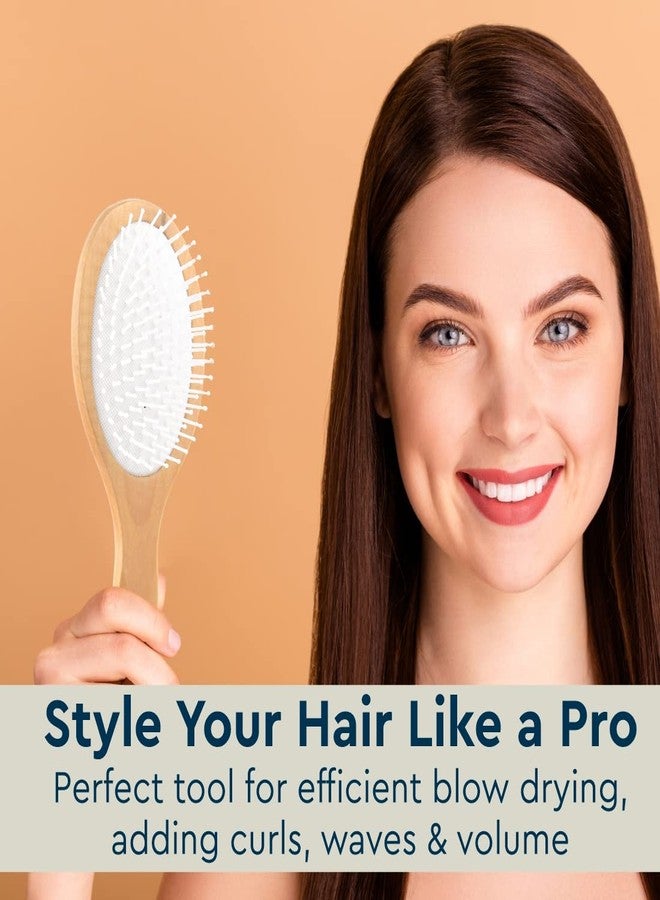 غوب فرشاة شعر بيضاوية من GUBB لفك تشابك الشعر وتصفيفه | تُملس الشعر المجعد وتفك تشابكه | فك تشابك الشعر المبلل أو الجاف بسرعة وسهولة | تقلل من تكسر الشعر وتعزز نموه | مناسبة لجميع أنواع الشعر | فرشاة شعر للرجال والنساء (ألوان خشبية) - Image 3