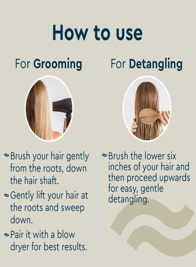 غوب فرشاة شعر بيضاوية من GUBB لفك تشابك الشعر وتصفيفه | تُملس الشعر المجعد وتفك تشابكه | فك تشابك الشعر المبلل أو الجاف بسرعة وسهولة | تقلل من تكسر الشعر وتعزز نموه | مناسبة لجميع أنواع الشعر | فرشاة شعر للرجال والنساء (ألوان خشبية) - Image 5