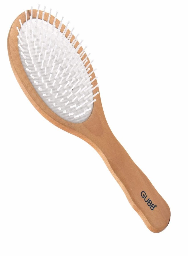 غوب فرشاة شعر بيضاوية من GUBB لفك تشابك الشعر وتصفيفه | تُملس الشعر المجعد وتفك تشابكه | فك تشابك الشعر المبلل أو الجاف بسرعة وسهولة | تقلل من تكسر الشعر وتعزز نموه | مناسبة لجميع أنواع الشعر | فرشاة شعر للرجال والنساء (ألوان خشبية) - Image 1
