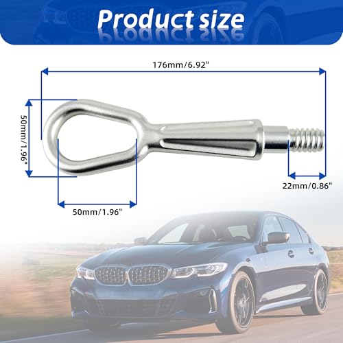 AAAWZDWD for BMW Tow Hook Compatible with BMW 1 3 5 6 7 Series X3 X5 X6 M3 M4 M5 Z4 Towing Eye Hook Replace72158266616 72157070643 - Image 3