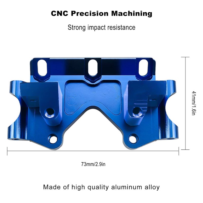 GUZIKO Aluminum Front Bulkhead Upgrade Parts Fits for Traxxas Slash 2WD Rustler Stampede Bandit Replacement 2530 2530A Blue-Anodized - Image 4