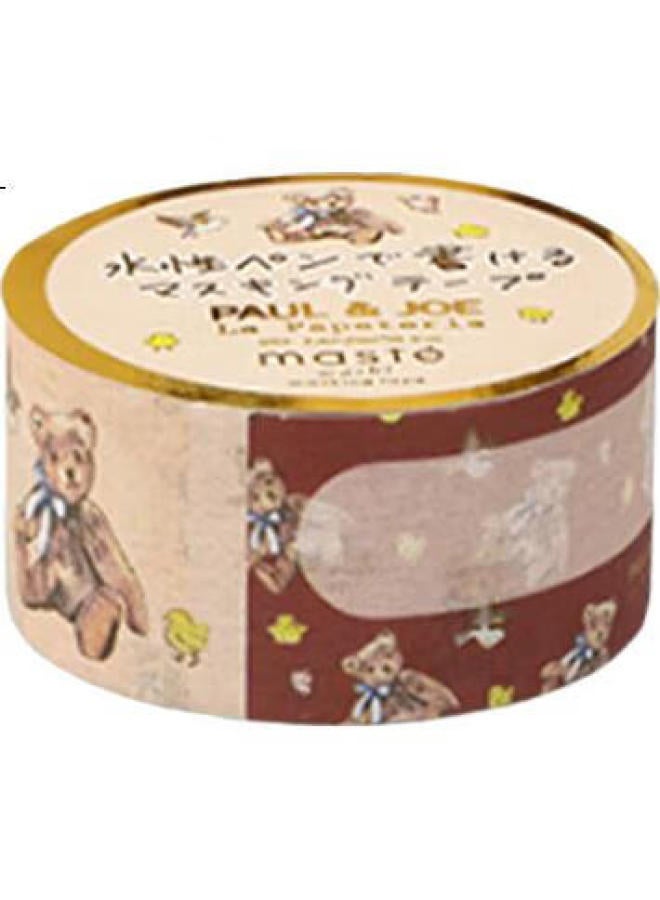 Pilot Planner Paper Tape Paul&Joe Series Limited Edition, Birthday Gift For Women, Graduation Gift, Children'S Gift, Pmmst-50Rpj1 Brown Teddy Bear - Image 2