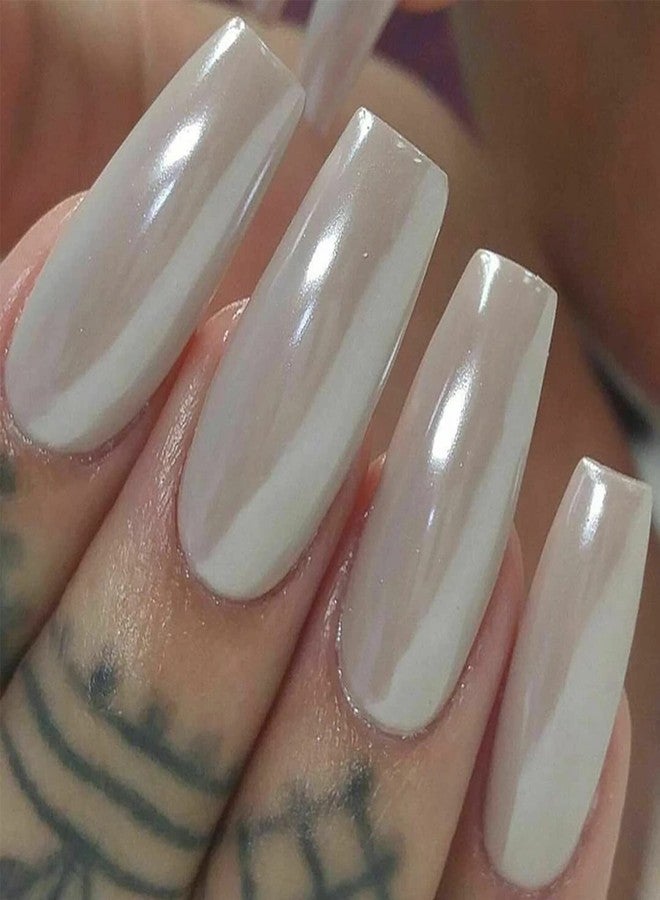 bolt bee Magic White Pearl Chrome Nail Powder Nails Art Powder Holographic Ice Transparent Aurora - Image 5