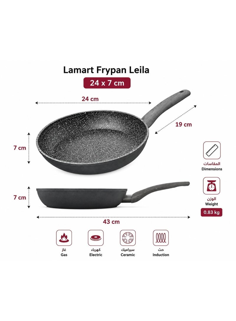Lamart Non-Stick Frypan Flint 24 Cm  Durable Aluminium - Image 3