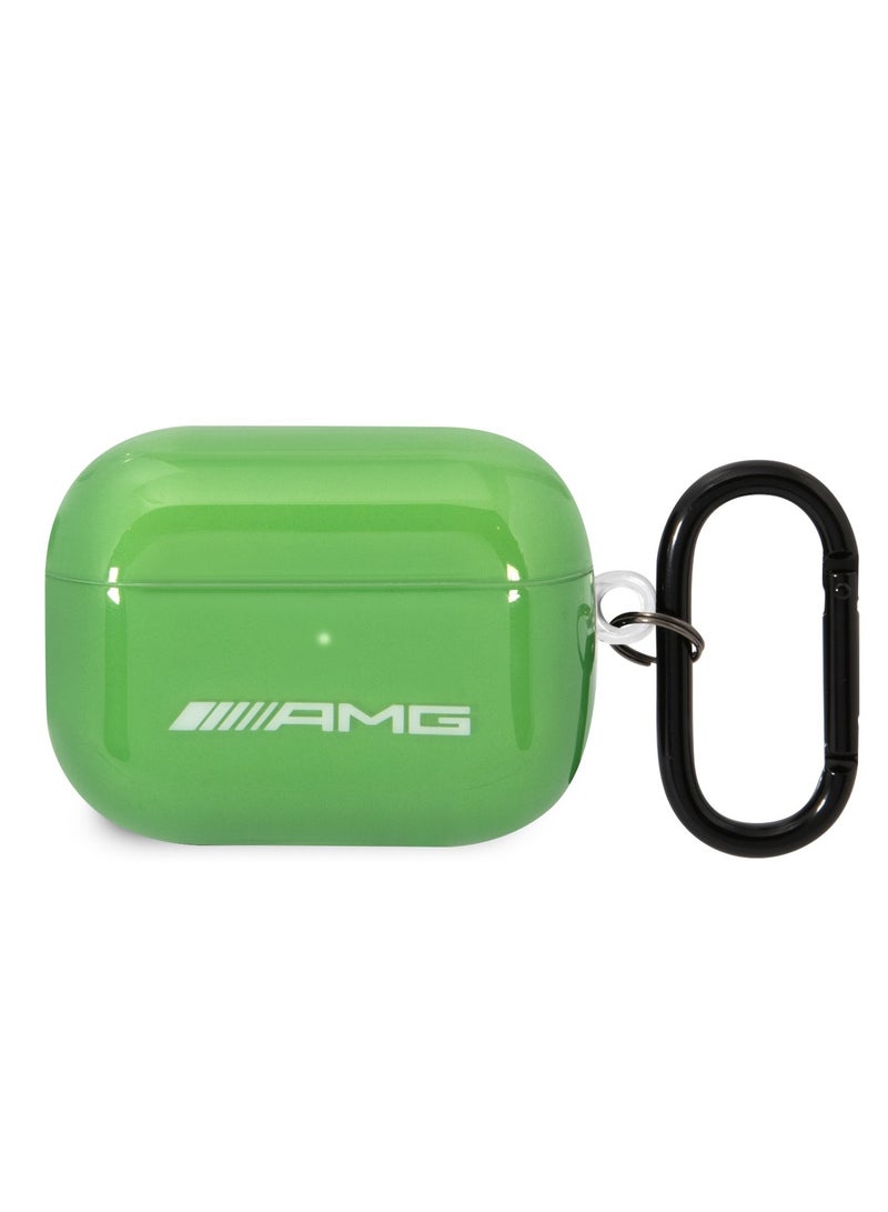 AMG Mercedes Benz Airpods Pro Transparent Case, Protection Against Damage & Scratch, Accurate Cutouts, Easy Hook - Green - Image 1