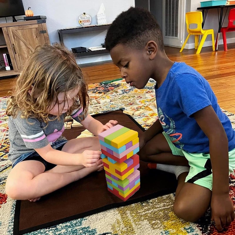 Storio Toys & Games Tumbling Tower Game for Kids and Adults, Wooden Blocks with Dices Game|Stacking Game Challenging Dice Game Maths Game - Image 2