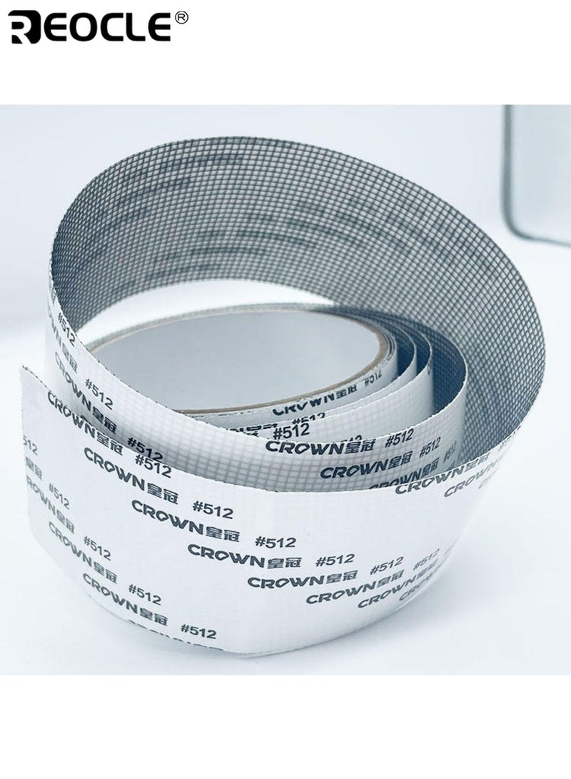 REOCLE 3PCS Anti-Mosquito Mesh Repair Tape Waterproof Self-Adhesive Patch Strong Bond Fiberglass Material for Dorm Screens Curtains Window Door Screen Tear 2M Roll Easy to Apply Long-Lasting Weather-Resistant Suitable for Home Camping Tent Screen Repair - Image 4
