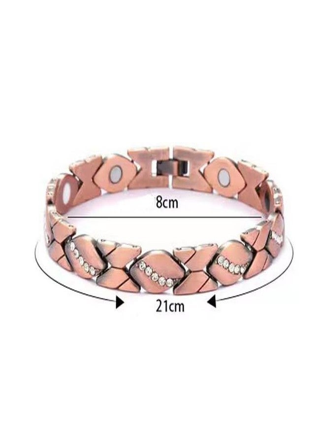Blue Drop Copper Bracelets For Men Women Love Heart Adjustable Bracelet Jewelry Gifts - Image 2