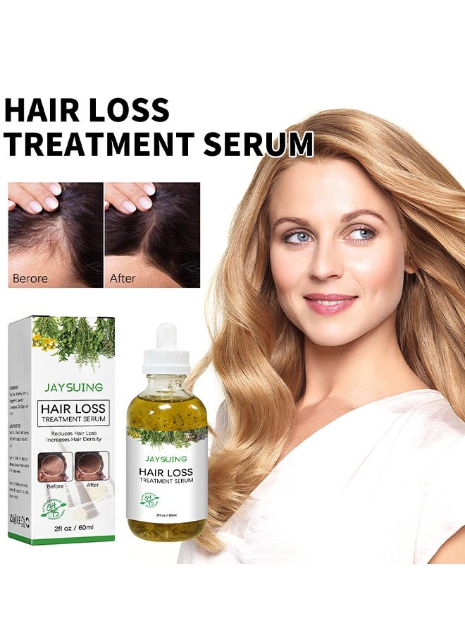 Jaysuing - Hair Loss Treatment Serum-Rosemary Tea Tree Oil Infused with Biotin, Nourishes and Moisturizes Hair, Dry Damaged Hair, Promotes Hair Growth & Scalp Health 60ml - Image 1