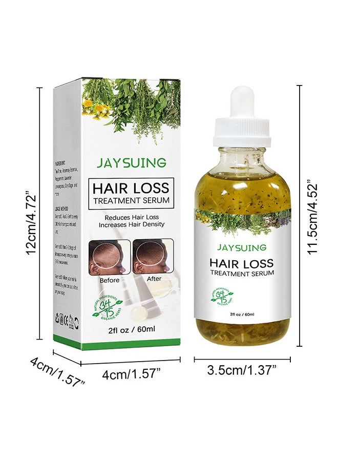 Jaysuing - Hair Loss Treatment Serum-Rosemary Tea Tree Oil Infused with Biotin, Nourishes and Moisturizes Hair, Dry Damaged Hair, Promotes Hair Growth & Scalp Health 60ml - Image 1