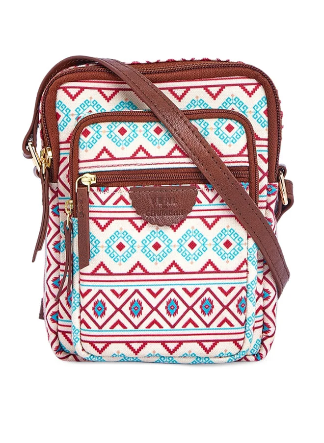 تشومباك Teal by Chumbak Mercado Aztec Wallet Sling Bag