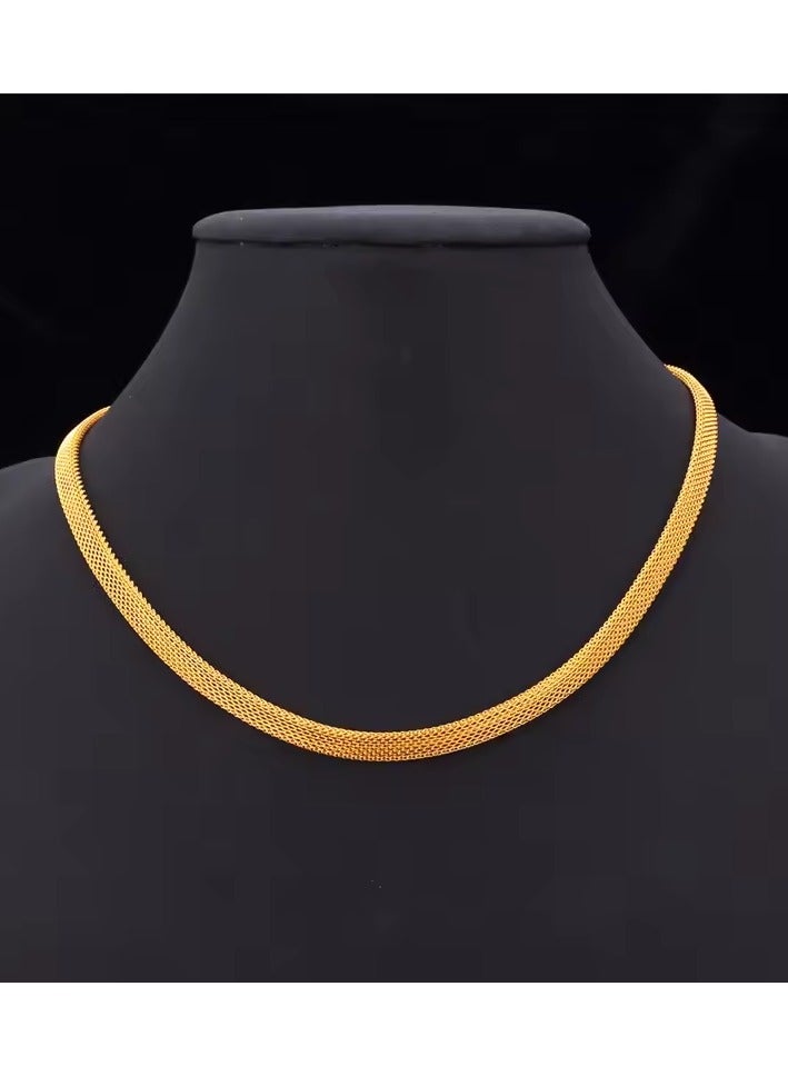DubaiGallery Stainless Steel Gold Color Necklace Chains High Quality Figaro 6MM - Image 1