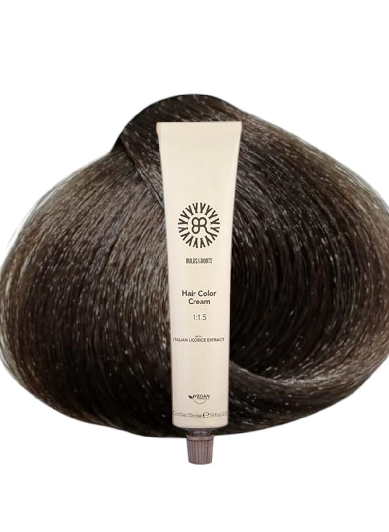 صبغه BR الايطاليه نباتيه 100%  للتلوين الشعر رقم 7.1    100 ملليلتر