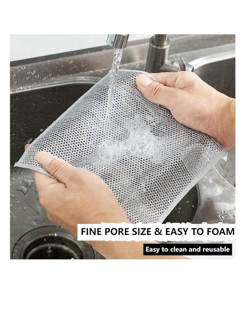 Generic Non-Scratch Multi-Functional Wire Dish Scrubber, Steel Wire Dish Cleaning Towel, Multi-Purpose Wire Cloth for Wet and Dry Cleaning, Scrubbing and Cleaning Dishes, Sinks, Stovetops (6pcs)  - Image 5