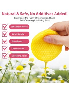 ELBBUB Turmeric Cleansing Pads (40 pcs) For Dark Spots, Kojic Acid And Turmeric Cleansing Pads Helps Balance Skin Oil And Water, Fade Spots, Remove Excess Keratin From The Body'S Skin  - Image 3