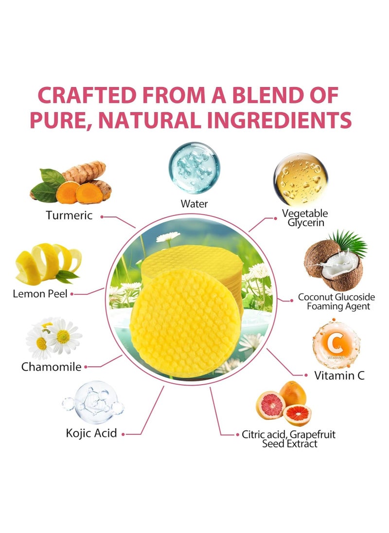 ELBBUB Turmeric Cleansing Pads (40 pcs) For Dark Spots, Kojic Acid And Turmeric Cleansing Pads Helps Balance Skin Oil And Water, Fade Spots, Remove Excess Keratin From The Body'S Skin  - Image 5